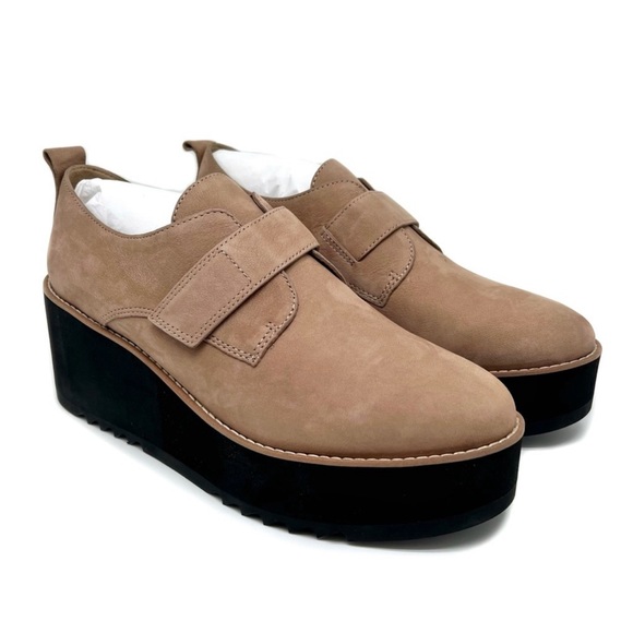 Eileen Fisher Shoes Zola Platform Wedge Bootie Earth Tumbled Nubuck Size 10 - Picture 3 of 16